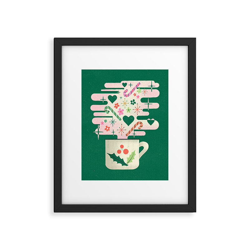 A Cup of Cheer - Warm Wishes Festive Holiday Mug Framed Art Print Gallery Image 5
