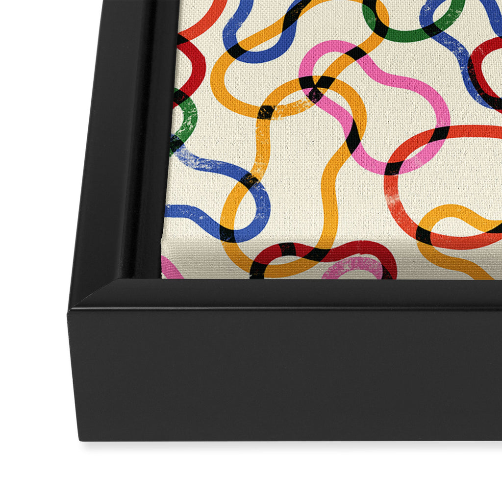 Abstract Loop Color Play Framed Canvas Print Gallery Image 3