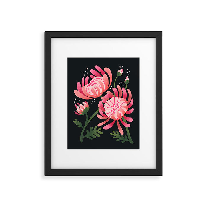 Abstract Mum Flowers // Protea // Peonies Framed Art Print Gallery Image 1