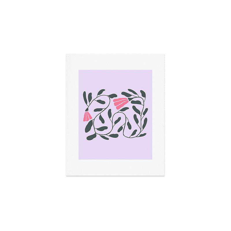Abstract Tulips and Foliage  Art Print Gallery Image 1