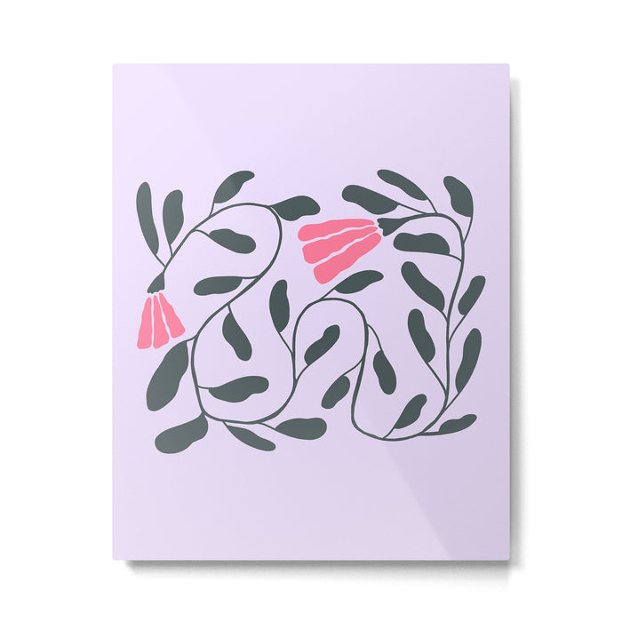 Abstract Tulips and Foliage  Metal Print Gallery Image 1