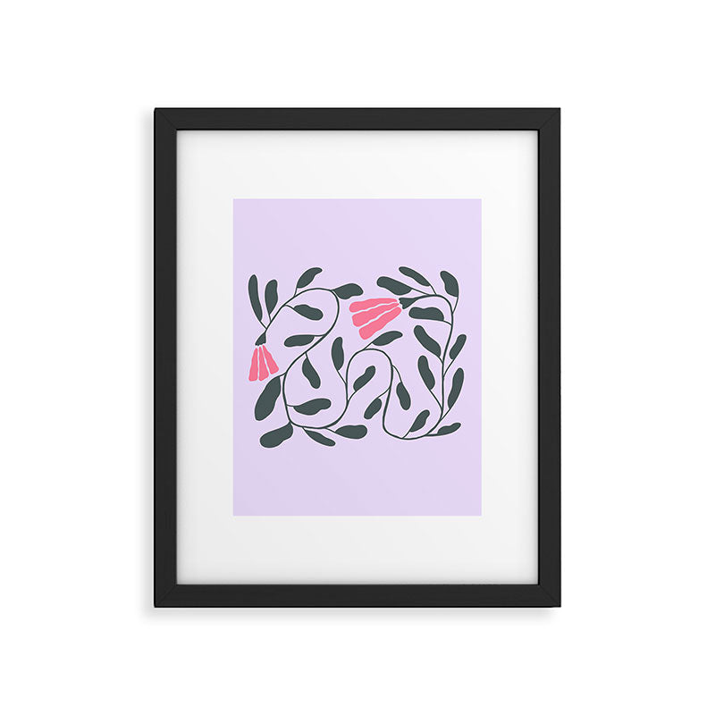 Abstract Tulips and Foliage  Framed Art Print Gallery Image 6