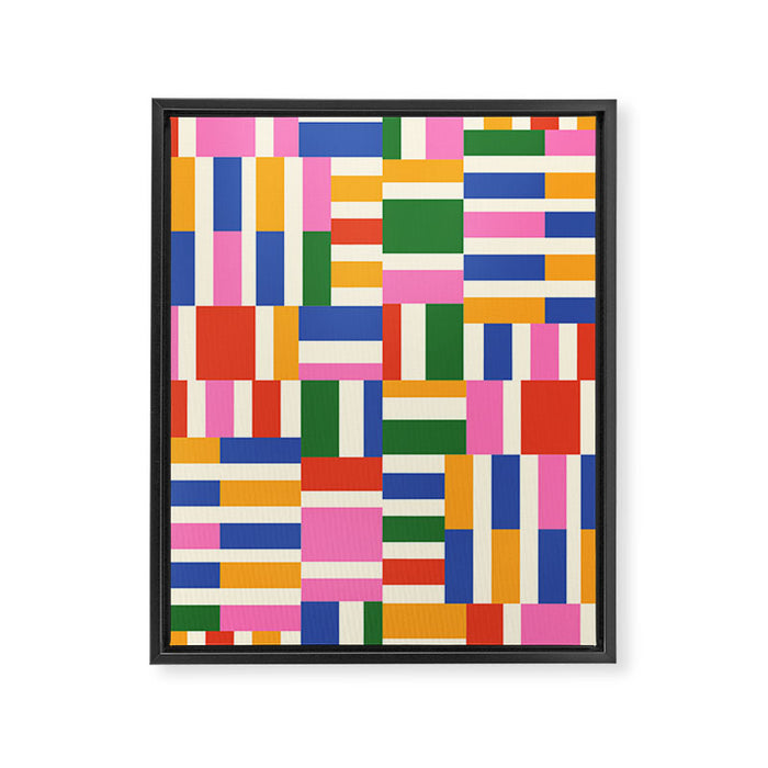 Basket Glitch Framed Canvas Print Gallery Image 1