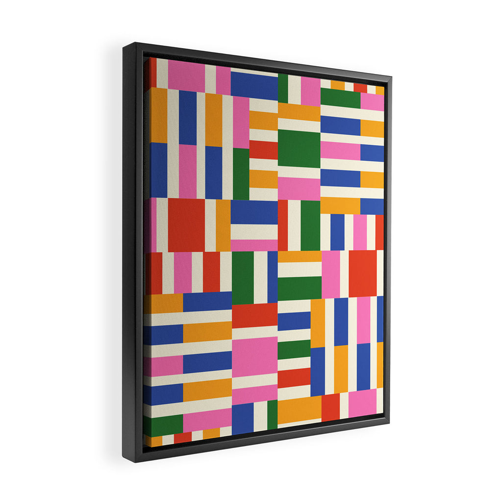 Basket Glitch Framed Canvas Print Gallery Image 2