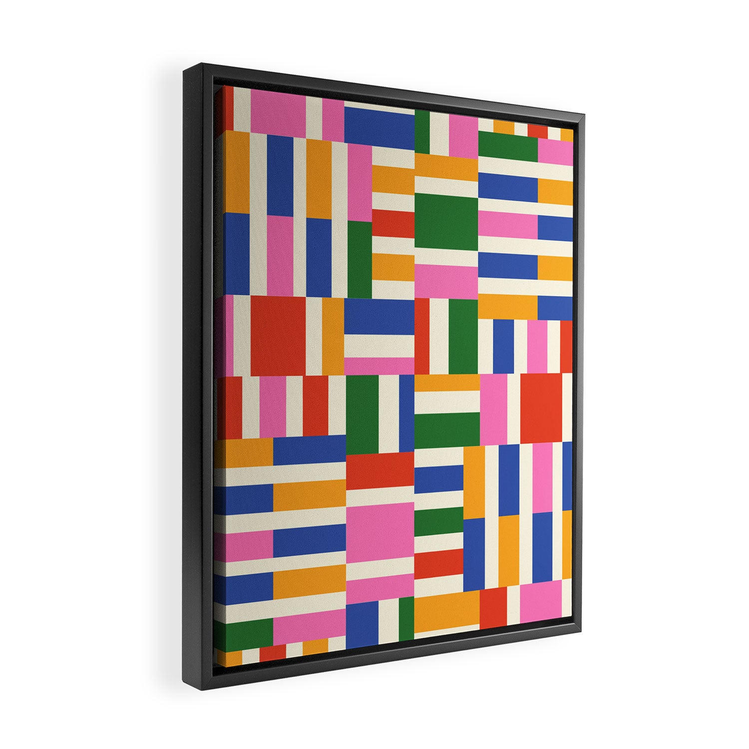 Basket Glitch Framed Canvas Print Gallery Image 2