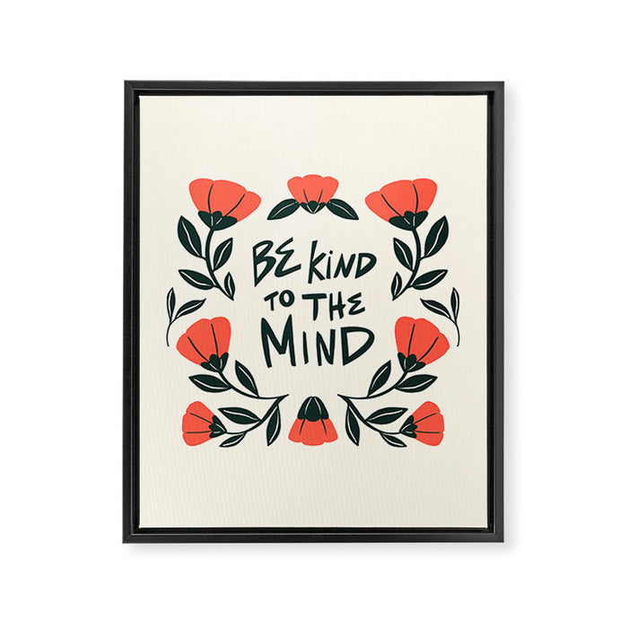 Be Kind to the Mind Framed Canvas Print Gallery Image 1