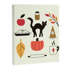 Black Cat Pumpkin Autumn Baking Motif Canvas Print Gallery Image 8