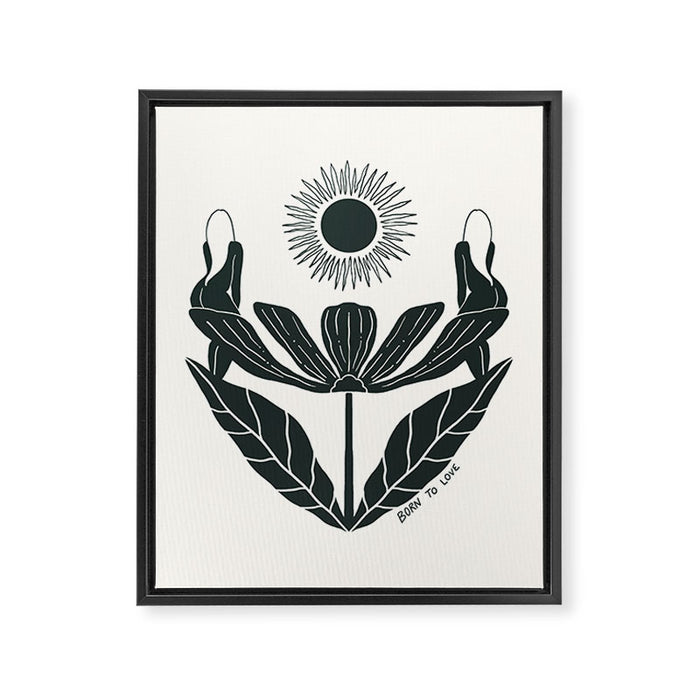 Born to Love Framed Canvas Print Gallery Image 1