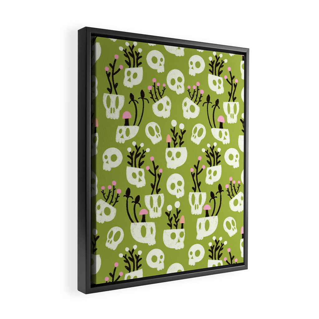 Botanical Heads Will Roll Framed Canvas Print Gallery Image 2