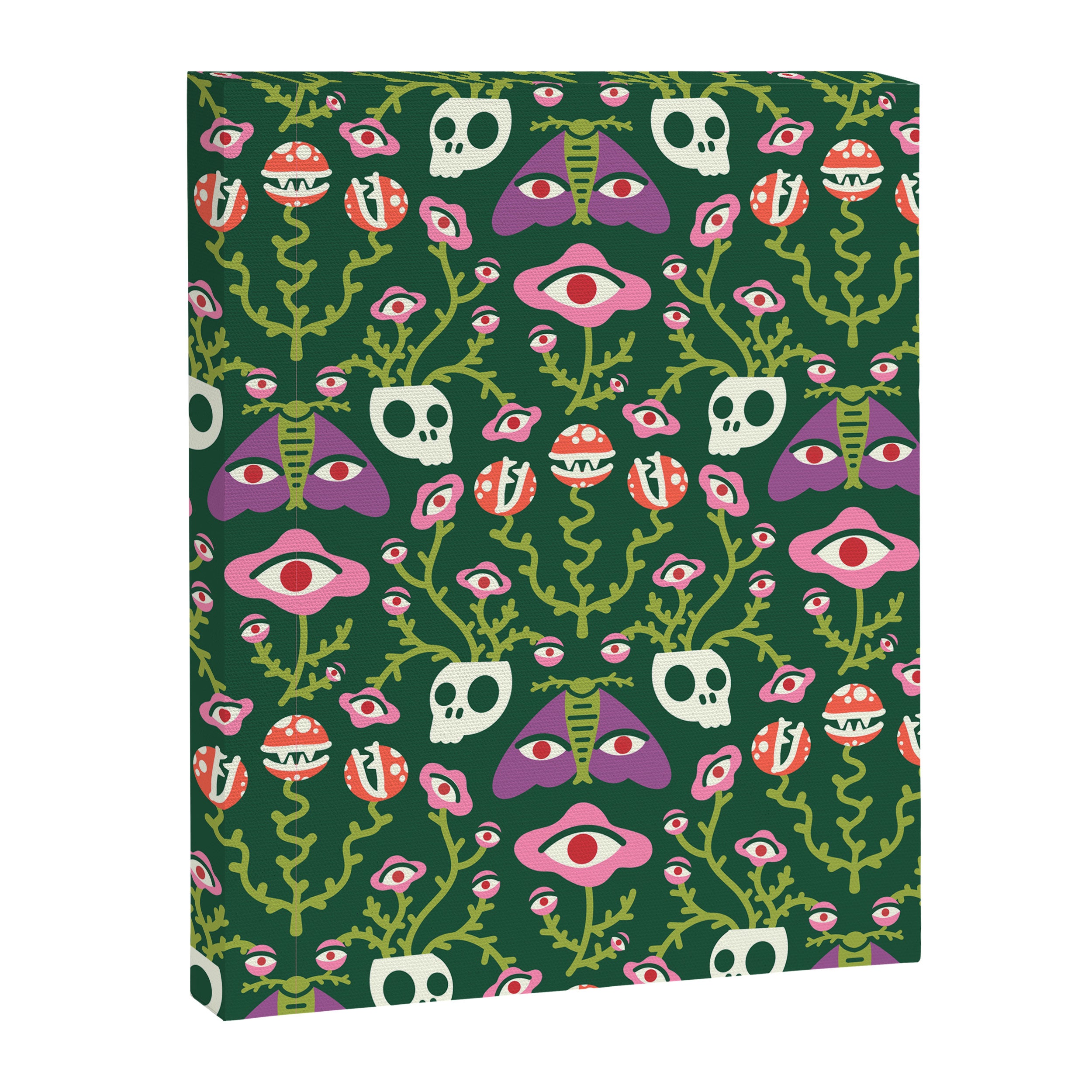 Botanical Skull and Moth Canvas Print Gallery Image 6