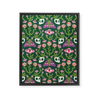 Botanical Skull and Moth Framed Canvas Print Gallery Image 6