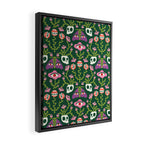 Botanical Skull and Moth Framed Canvas Print Gallery Image 2