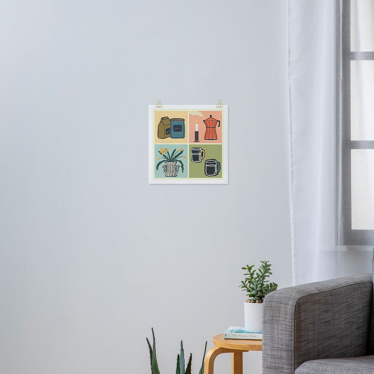 Coffee Essentials Still Life Art Print Gallery Image 3