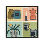 Coffee Essentials Still Life Framed Canvas Print Gallery Image 3
