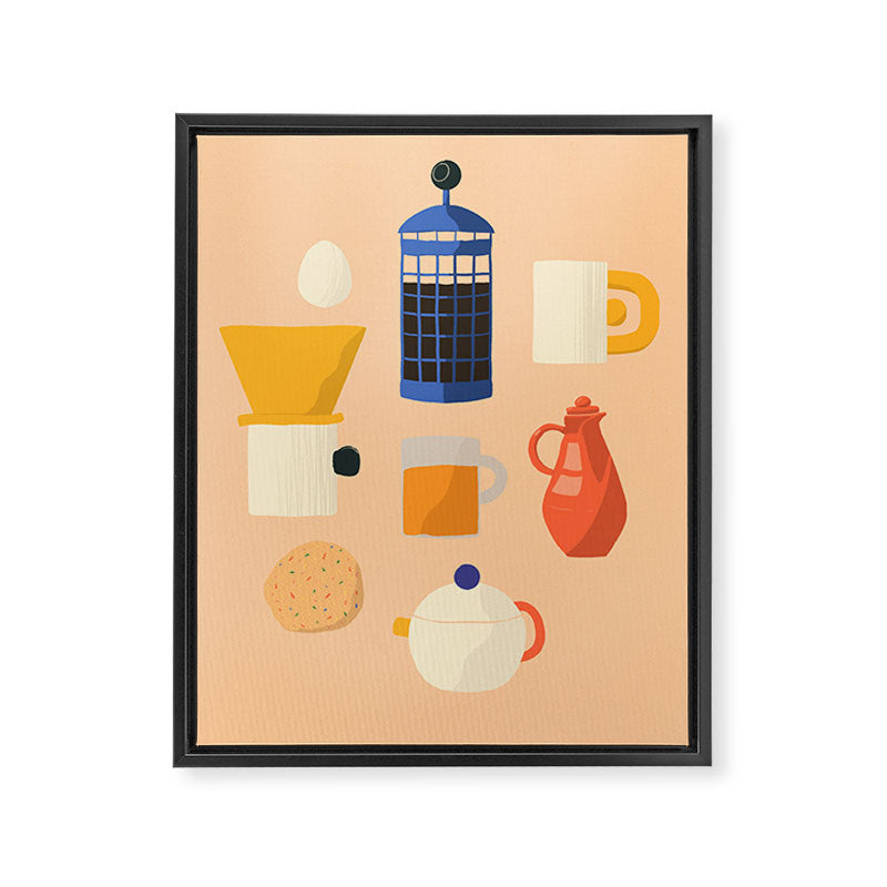Coffee Snob Still Life Framed Canvas Print Gallery Image 6