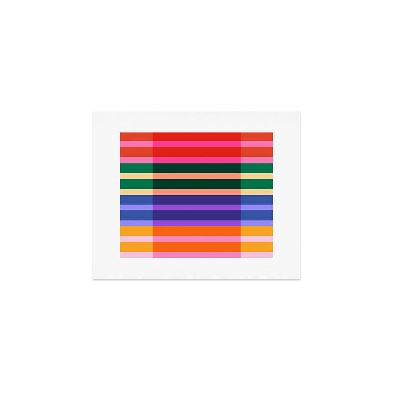 Color Block Stripes Art Print Gallery Image 1