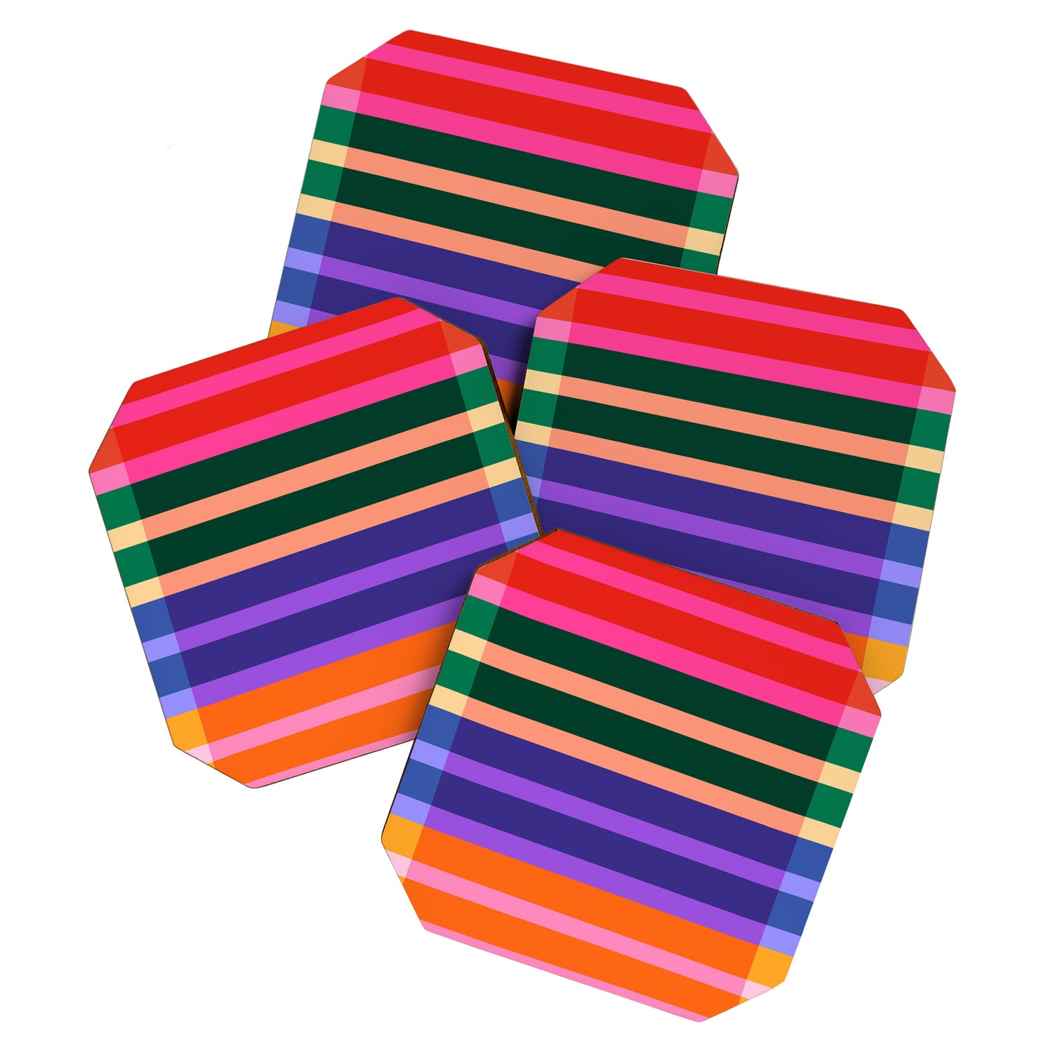 Color Block Stripes Coaster Gallery Image 1