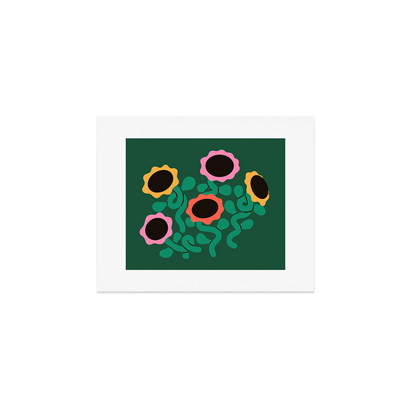 Colorful Abstract Sunflowers Art Print Gallery Image 1