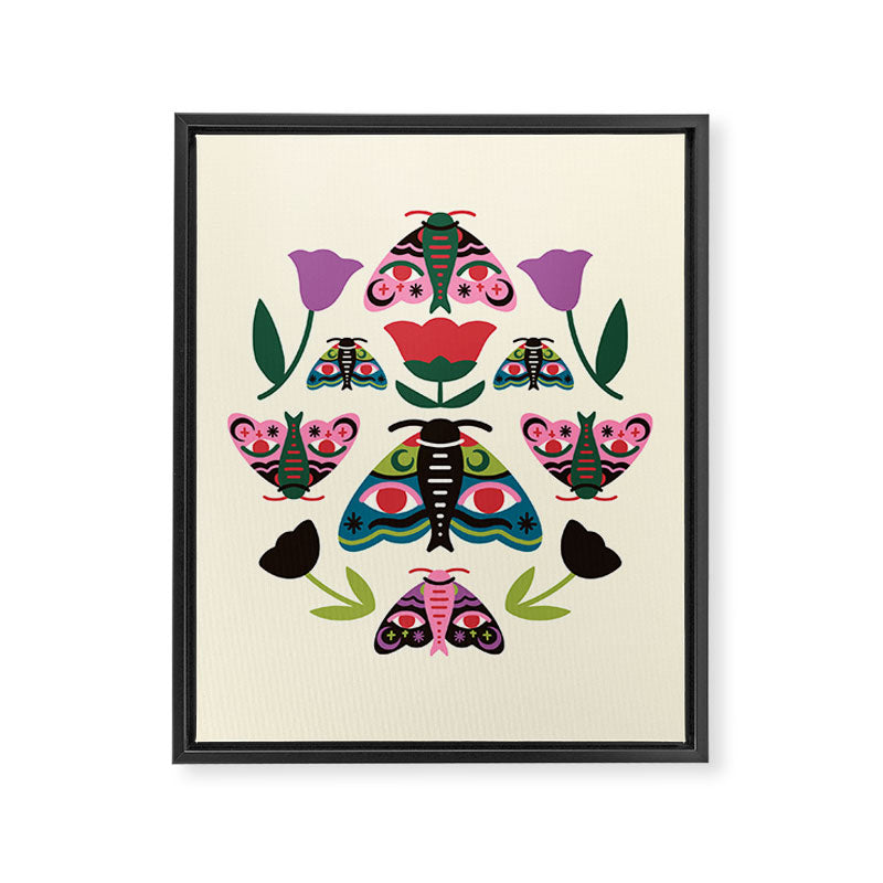 Colorful Autumn Moths Framed Canvas Print Gallery Image 8