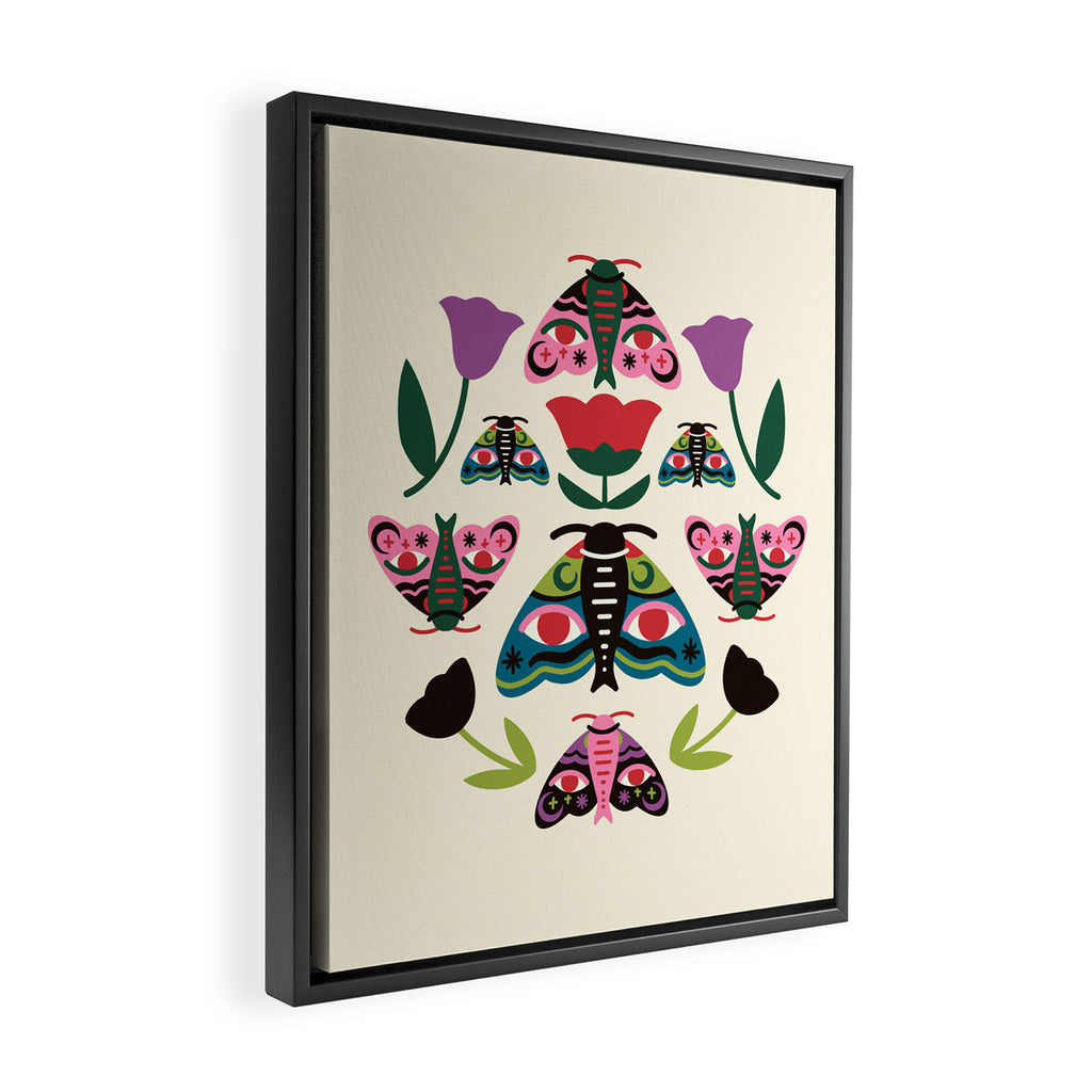 Colorful Autumn Moths Framed Canvas Print Gallery Image 2