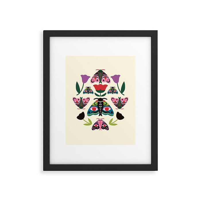 Colorful Autumn Moths Framed Art Print Gallery Image 1