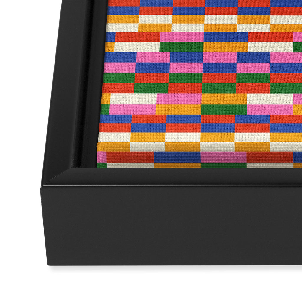 Colorful Bricks Framed Canvas Print Gallery Image 3