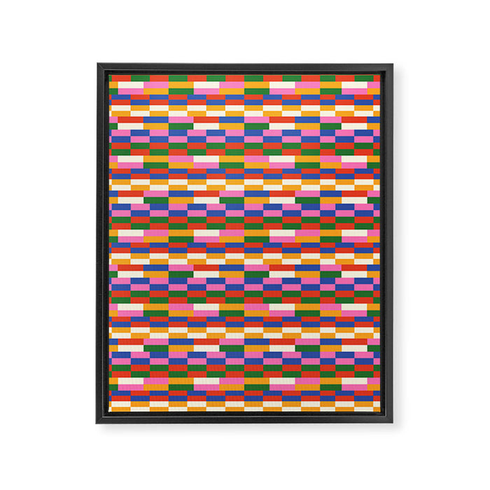 Colorful Bricks Framed Canvas Print Gallery Image 1