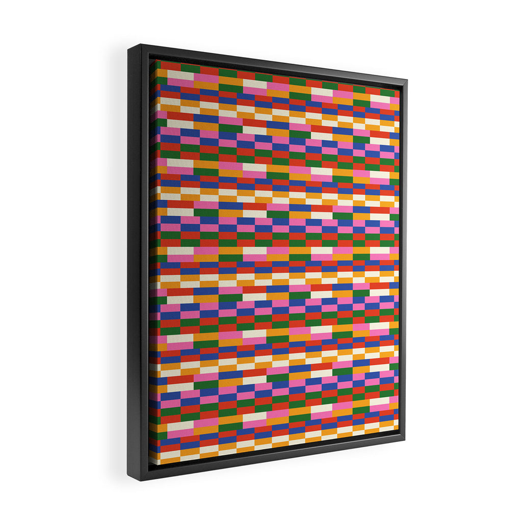 Colorful Bricks Framed Canvas Print Gallery Image 2