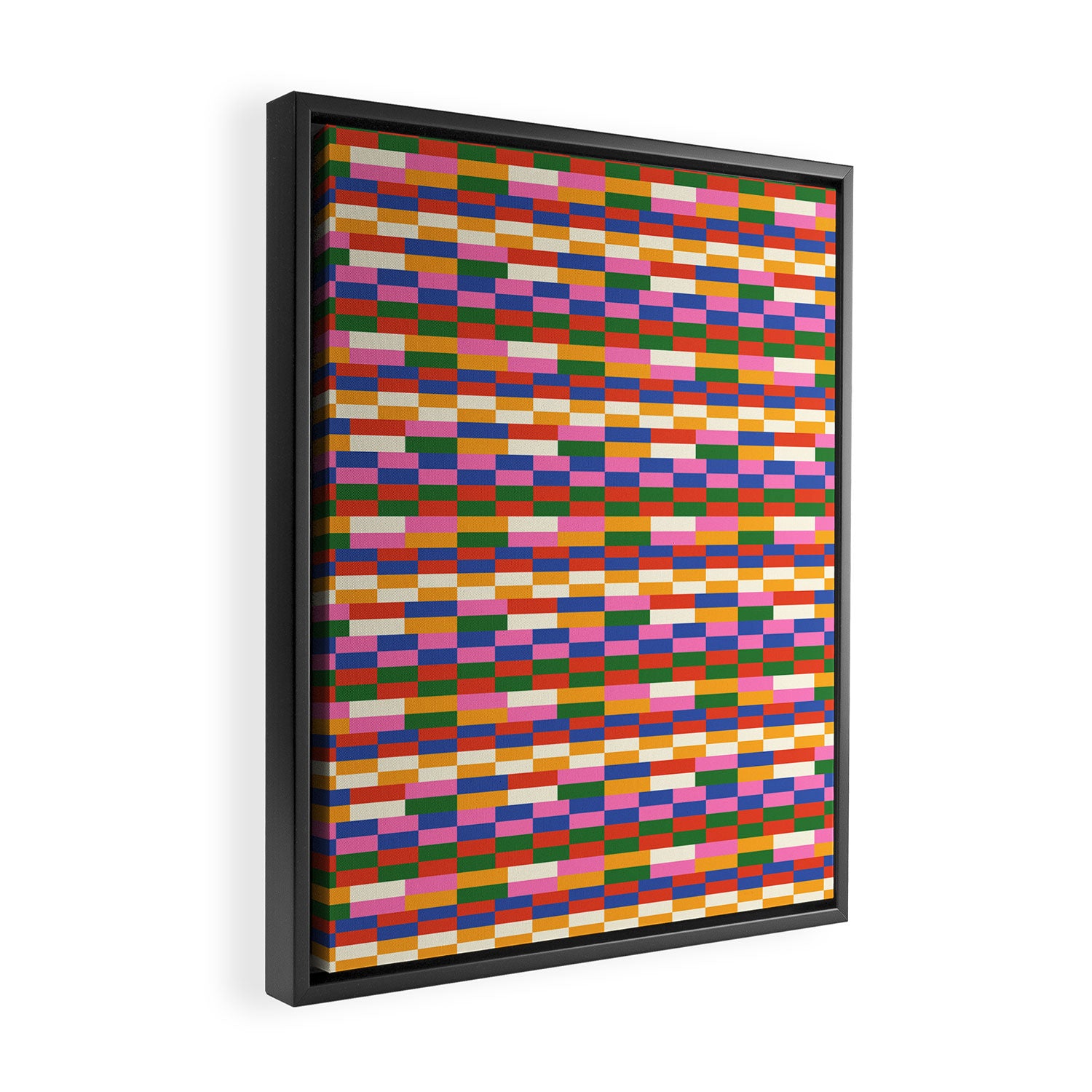 Colorful Bricks Framed Canvas Print Gallery Image 2