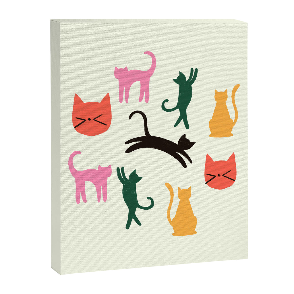 Colorful Cats Pattern Canvas Print Gallery Image 8