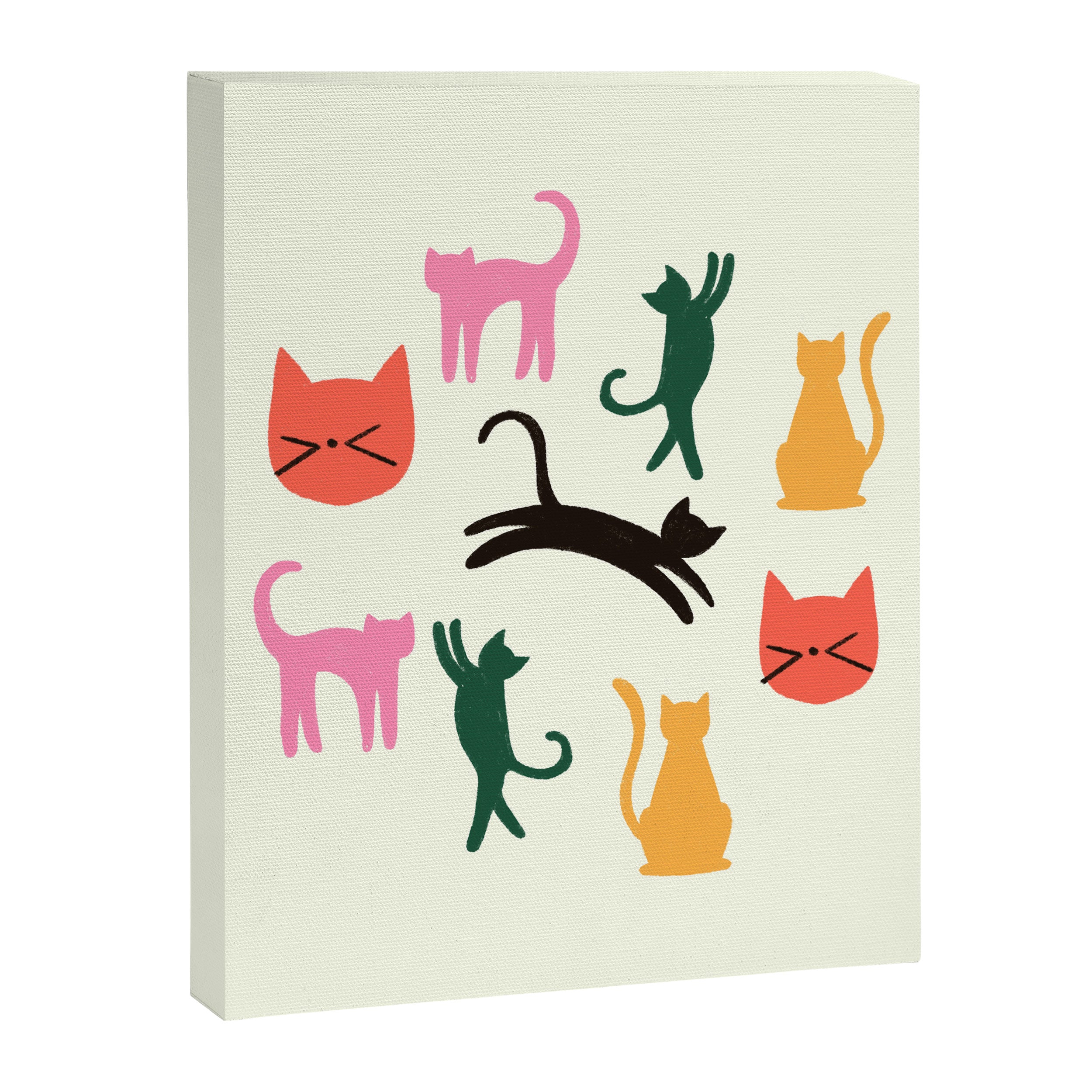 Colorful Cats Pattern Canvas Print Gallery Image 8
