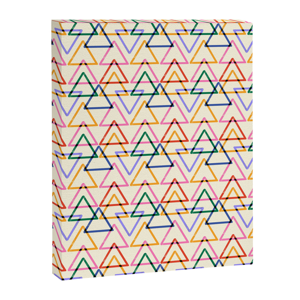 Colorful Triangle Stamp Pattern Canvas Print Gallery Image 8