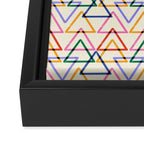 Colorful Triangle Stamp Pattern Framed Canvas Print Gallery Image 3