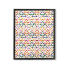 Colorful Triangle Stamp Pattern Framed Canvas Print Gallery Image 8