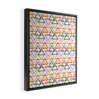 Colorful Triangle Stamp Pattern Framed Canvas Print Gallery Image 2