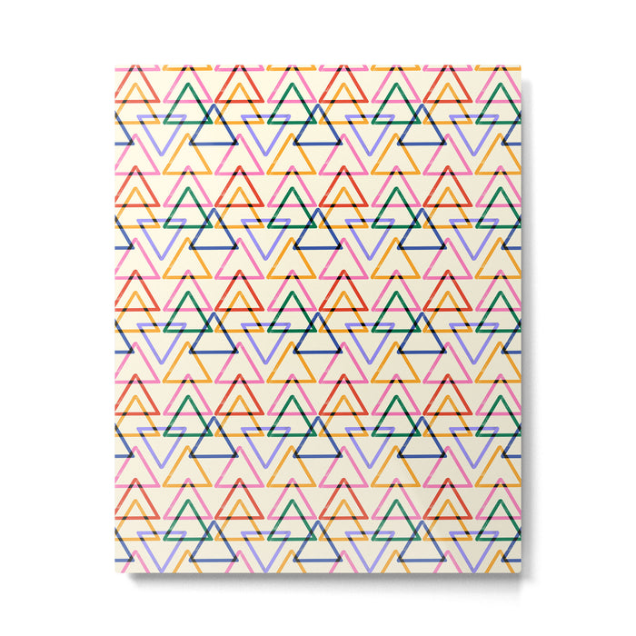 Colorful Triangle Stamp Pattern Metal Print Gallery Image 1