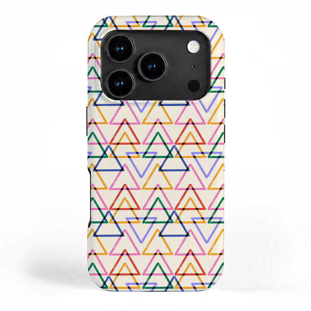 Colorful Triangle Stamp Pattern iPhone Case Gallery Image 1