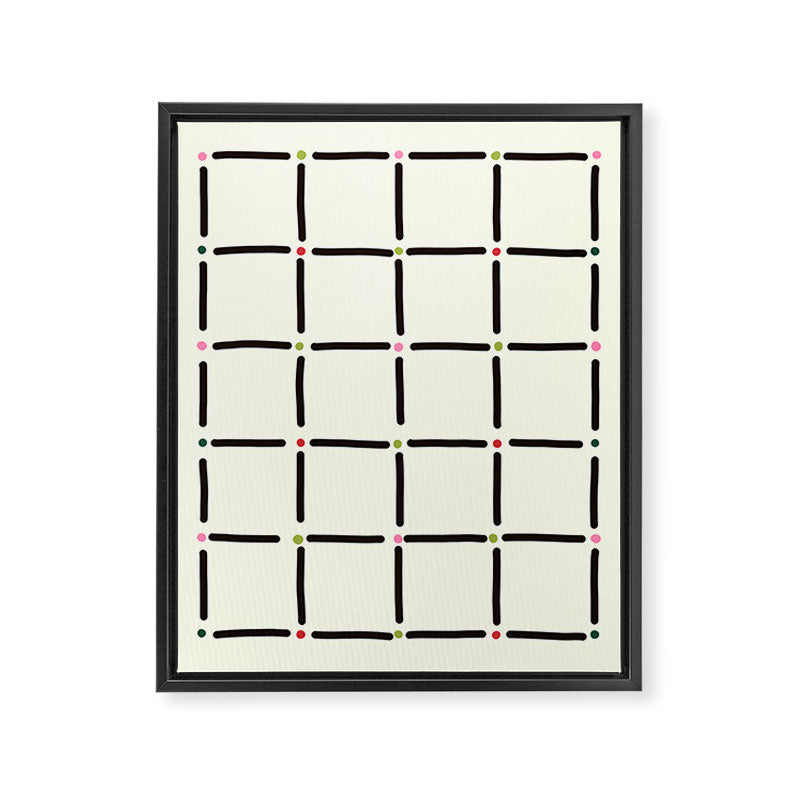 Confetti Grid Framed Canvas Print Gallery Image 8