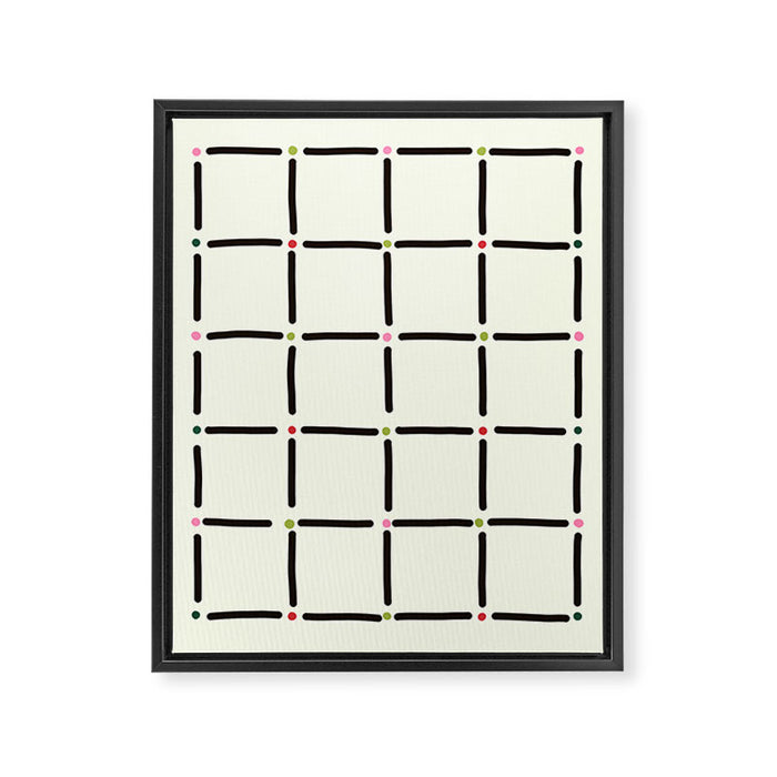 Confetti Grid Framed Canvas Print Gallery Image 1