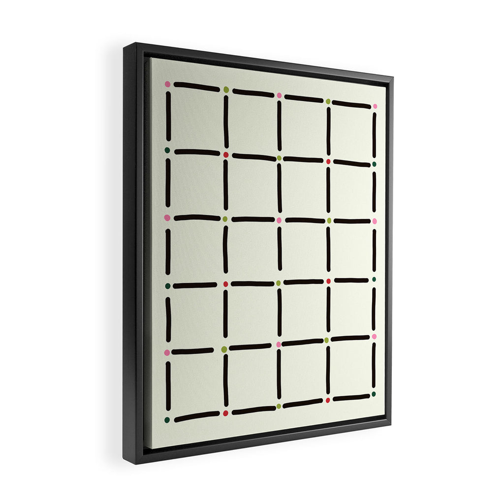 Confetti Grid Framed Canvas Print Gallery Image 2