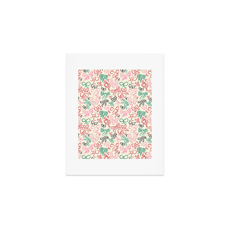 Coquette Holiday Bows Art Print Gallery Image 1