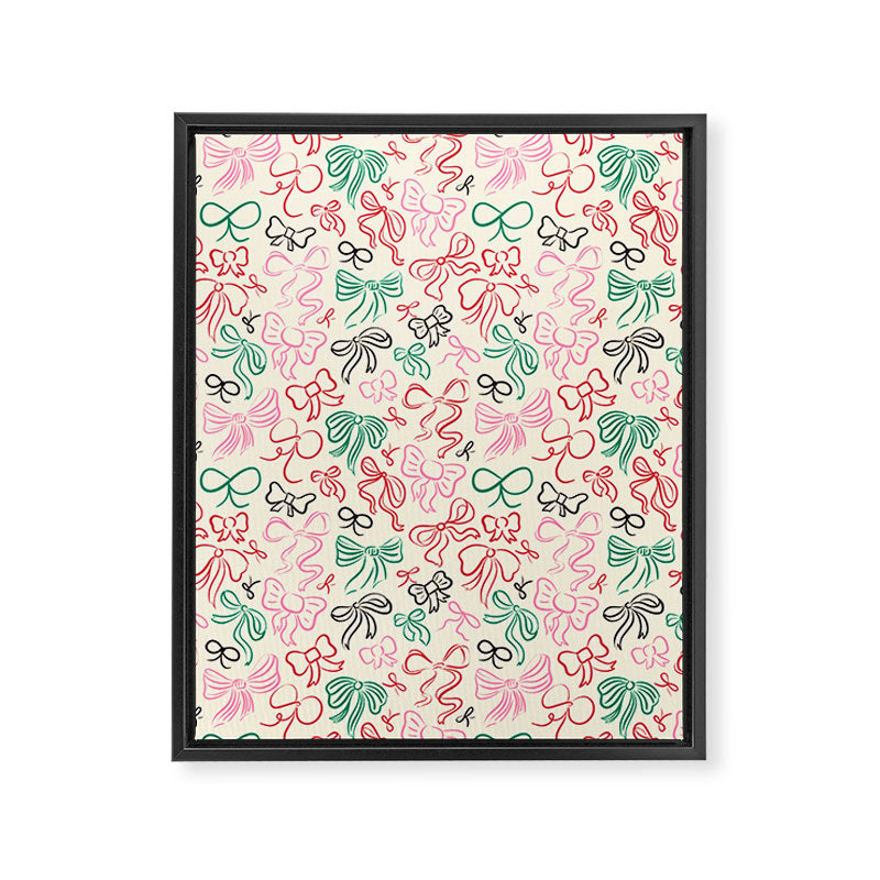 Coquette Holiday Bows Framed Canvas Print Gallery Image 6