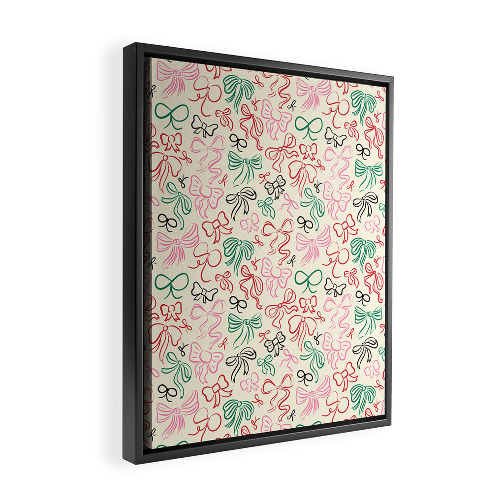 Coquette Holiday Bows Framed Canvas Print Gallery Image 2