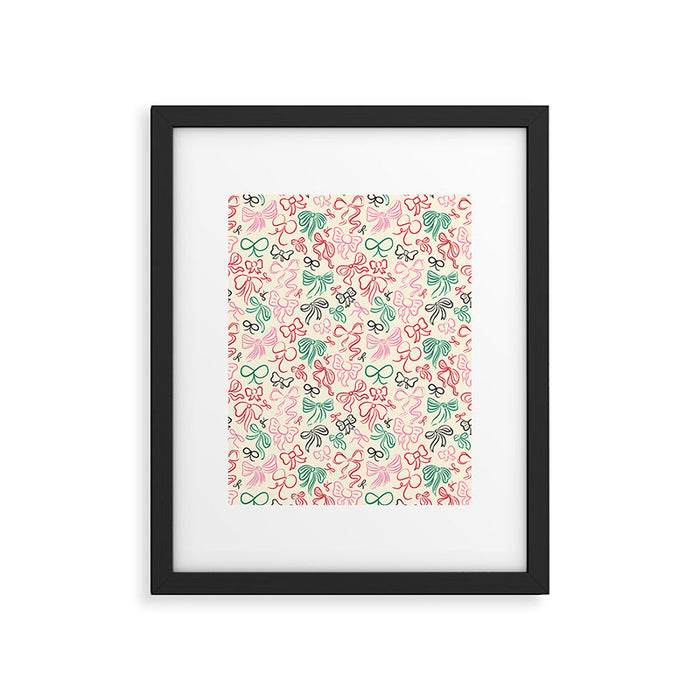 Coquette Holiday Bows Framed Art Print Gallery Image 1