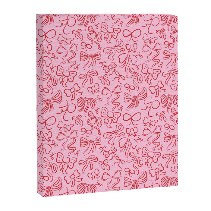 Coquette Valentines Day Bows in Colored Pencil Canvas Print Gallery Image 1