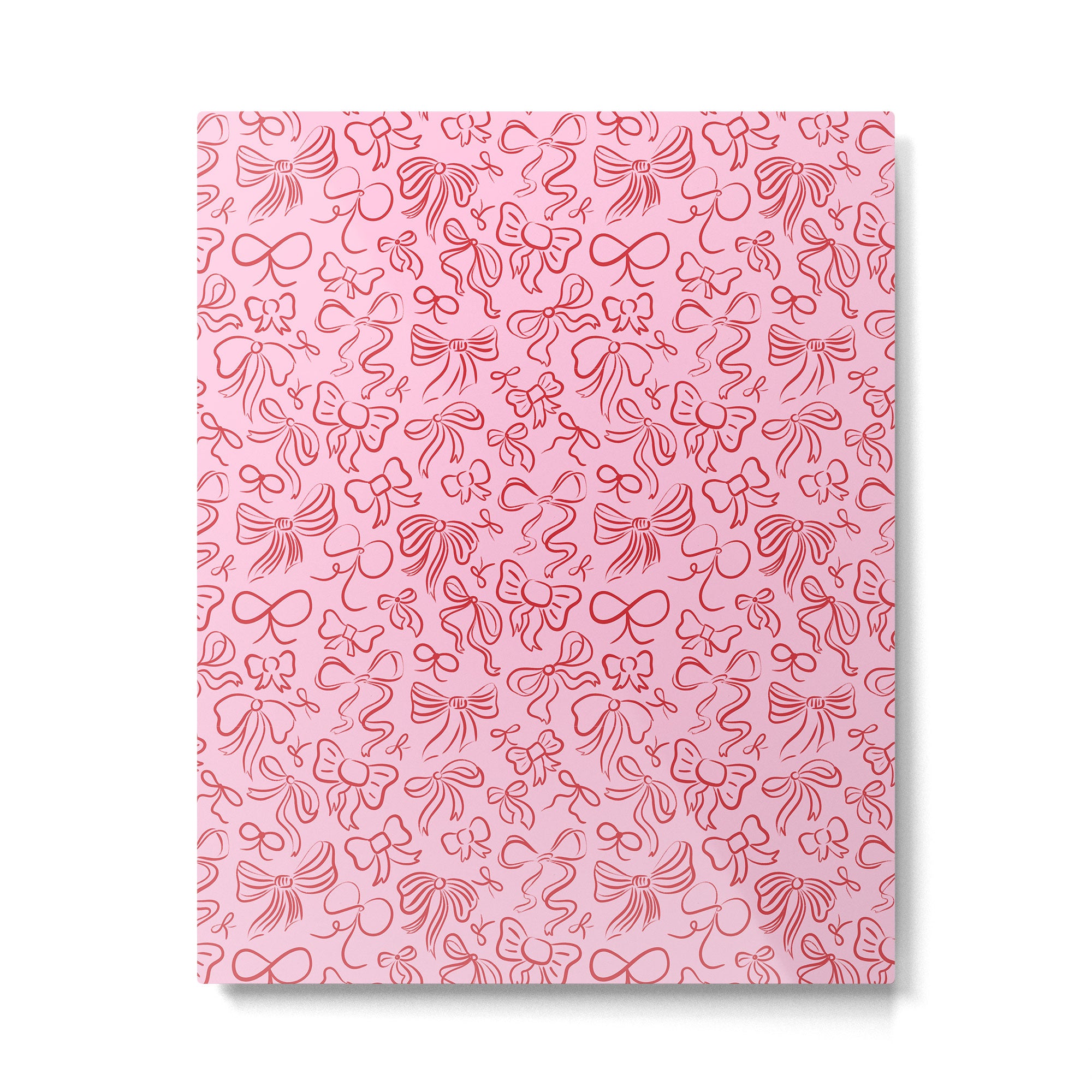 Coquette Valentines Day Bows in Colored Pencil Metal Print Gallery Image 6