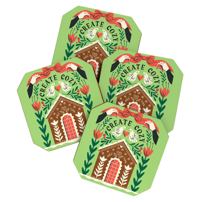 Create Cozy Festive Gingerbread House Coaster Gallery Image 1