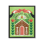 Create Cozy Festive Gingerbread House Framed Canvas Print Gallery Image 6