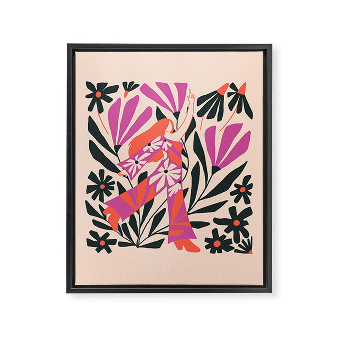 Daisy Disco Dancer  Framed Canvas Print Gallery Image 1
