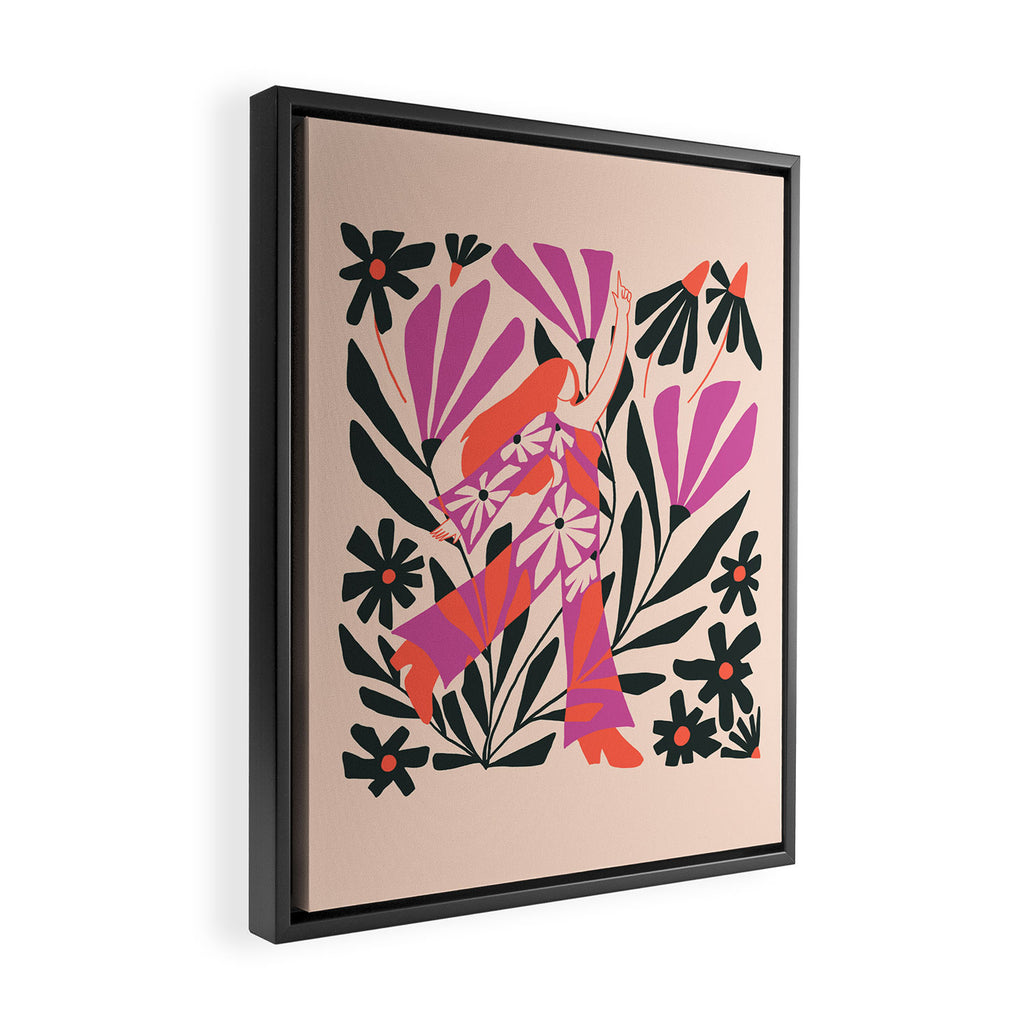 Daisy Disco Dancer  Framed Canvas Print Gallery Image 2